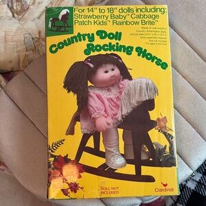 Cardinal Country Doll Rocking Horse - Pink and Brown